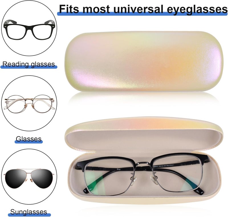 Joyberg Glasses Case, 2 Pack Eyeglass Case with Cleaning Cloth, Glasses Case Hard Shell Fits Most Glasses - Image 3